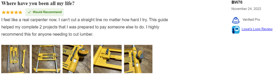 BORA Rip Guide Review on Lowes.com 